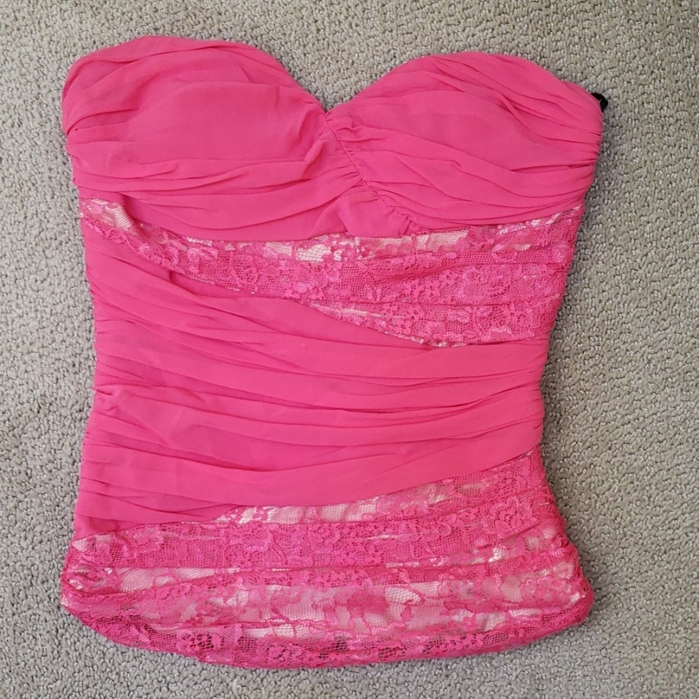 Hot pink corset top